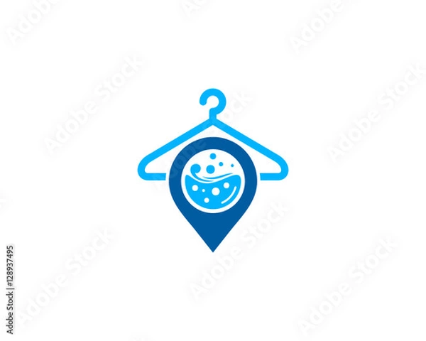 Fototapeta Point Laundry Logo Design Template
