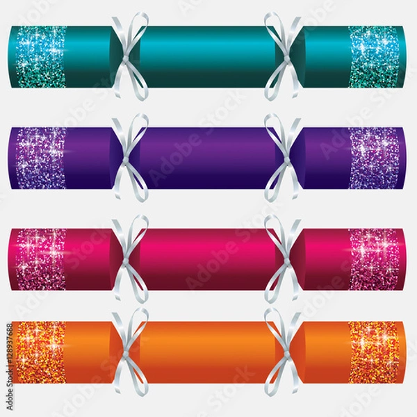 Obraz Glitter Christmas crackers in vector format.