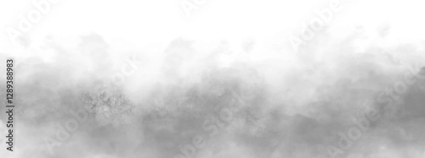 Fototapeta PNG fog texture isolated on transparent background. Border from smoke. Design element. White vector cloudiness.