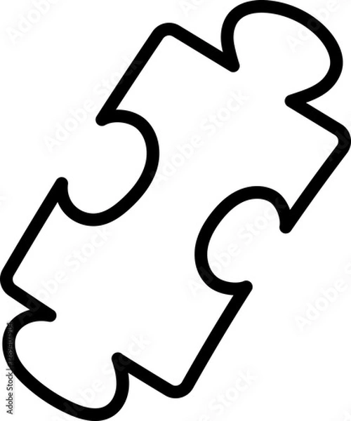 Obraz Simple jigsaw puzzle piece vector illustration