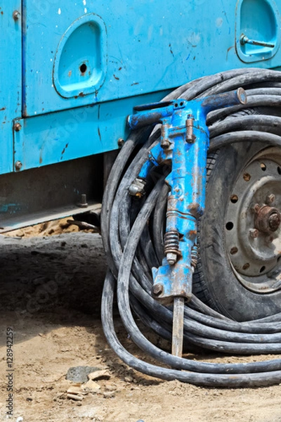 Obraz Old handheld hydraulic hammer