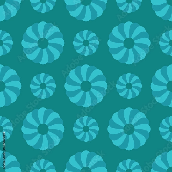 Obraz seamless background with green flowers