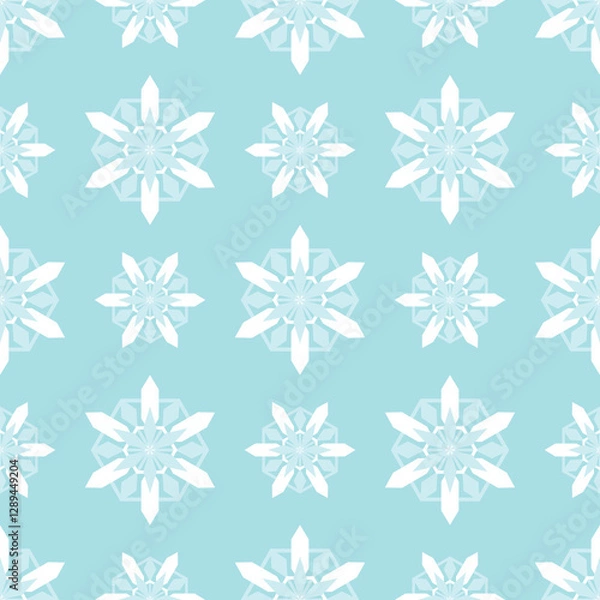 Fototapeta seamless pattern with snowflakes
