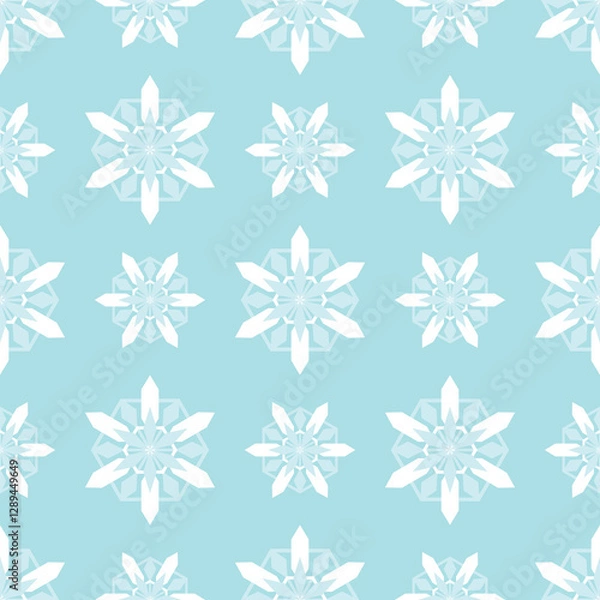 Fototapeta seamless pattern with snowflakes