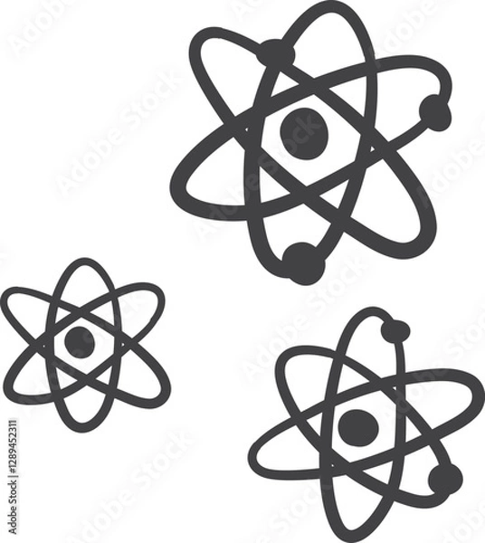 Obraz Atom symbol Icon Set Vector Illustration Design
