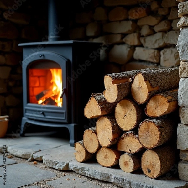 Obraz firewood on fire