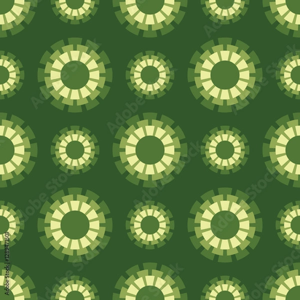 Obraz seamless background with green circles