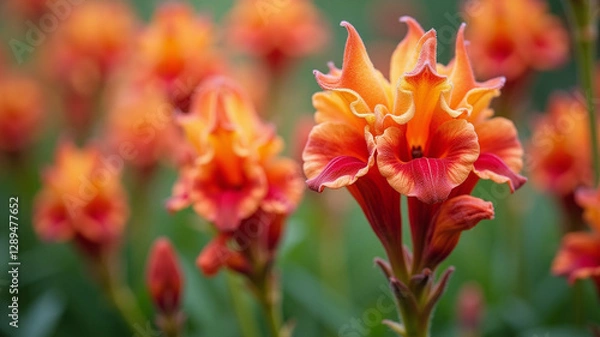 Fototapeta Snapdragons showing off their quirky, dragon-like shapes