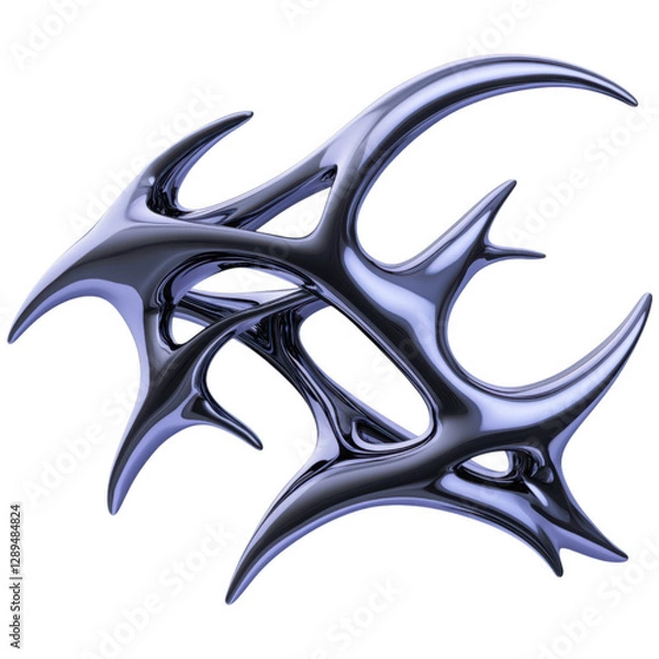 Obraz Intricate tribal metal design showcasing gothic neo aesthetics with a stylized emo shape