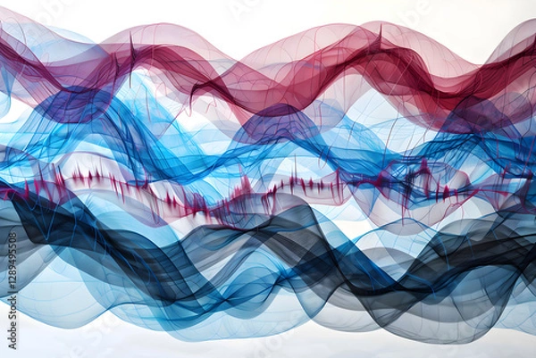 Fototapeta Abstract Illustration of Radio Frequency Interference and Signal Disruption
