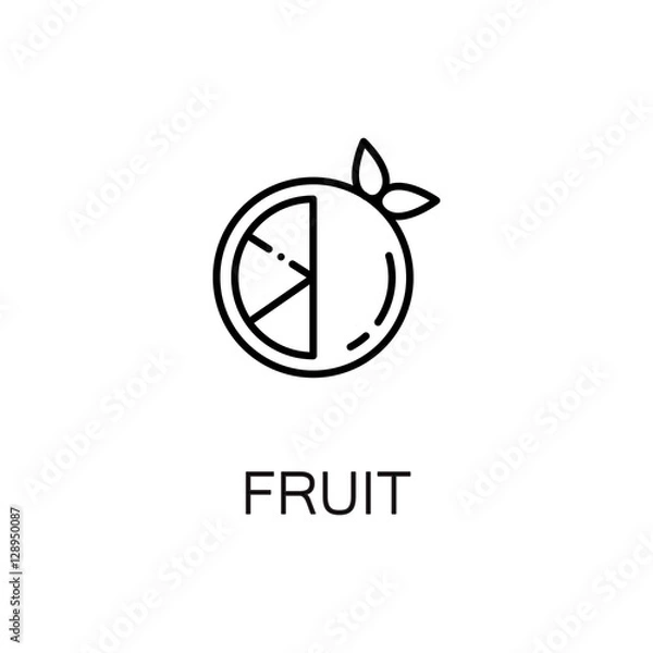 Obraz Fruit flat icon or logo for web design.