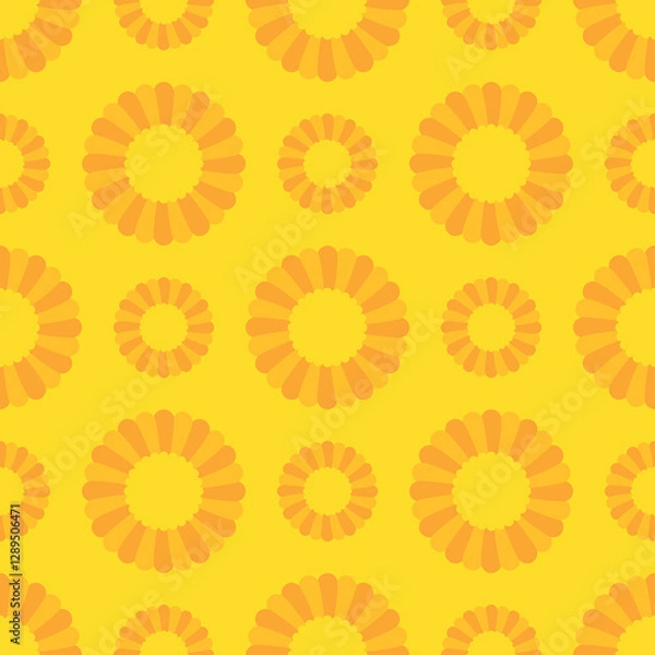 Obraz seamless background with yellow flowers