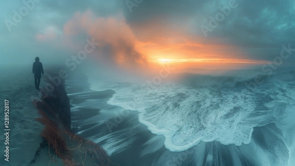 Fototapeta clouds over the sea