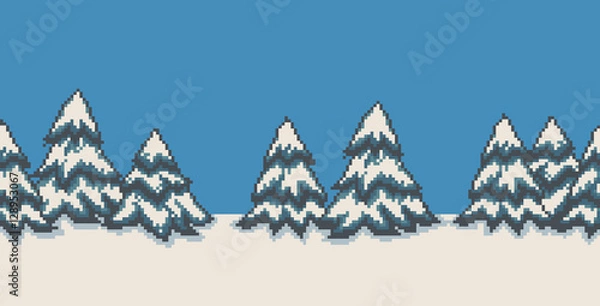 Fototapeta Pixel Art Trees