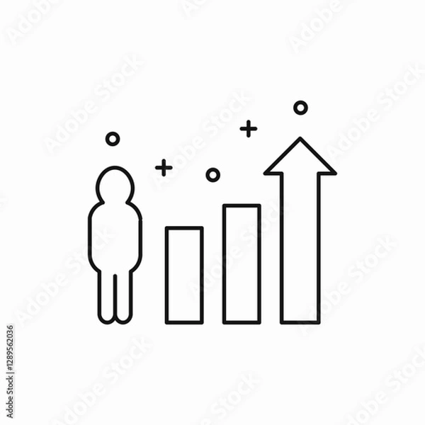 Obraz Business analytics icon vector sign