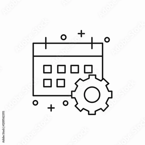 Obraz Calendar planning icon vector sign