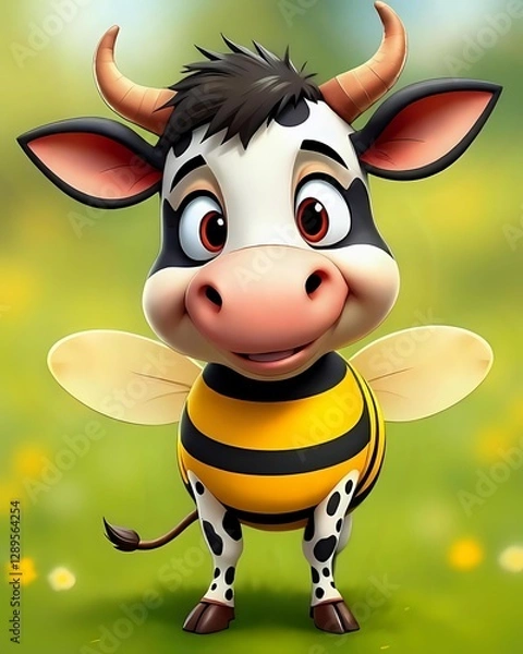 Obraz Vaca con disfraz de bee.