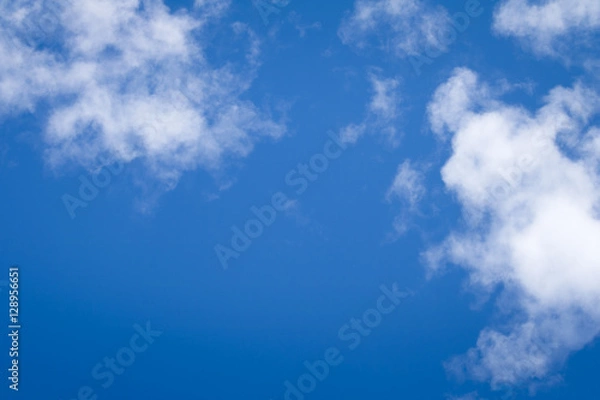 Fototapeta Blue sky with white cloud background