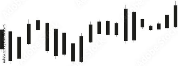 Obraz Kerzenchart Aktienkurs