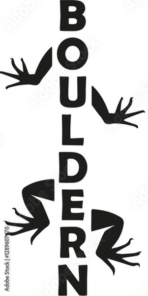 Obraz Bouldern, wie eine Echse