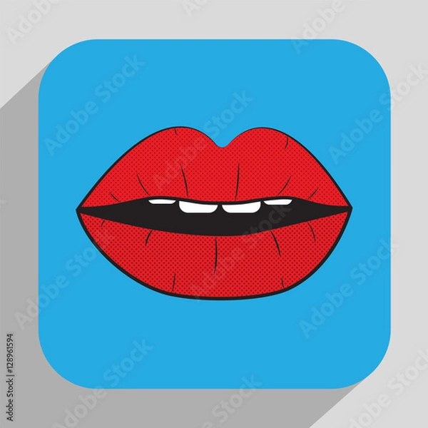 Fototapeta Speech Bubble Pop Art Background On Dot Background Vector Illust