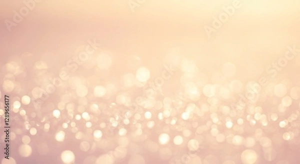 Fototapeta Soft dreamy bokeh lights in warm pastel tones creating a magical atmosphere