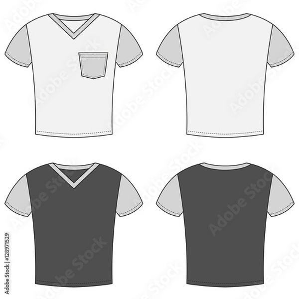 Fototapeta t-shirt design templates. Front and back sides