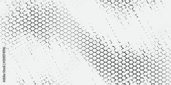 Fototapeta Black snake skin pattern isolated on white background vector illustration
