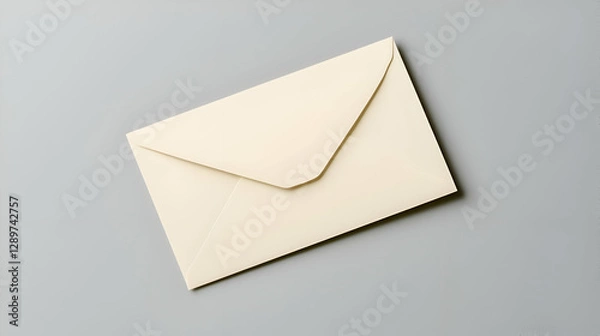 Fototapeta Cream Envelope on Gray Surface