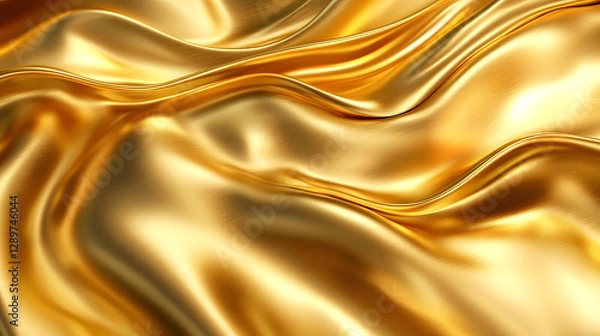 Obraz Luxurious Golden Fabric Drape Abstract Background Texture