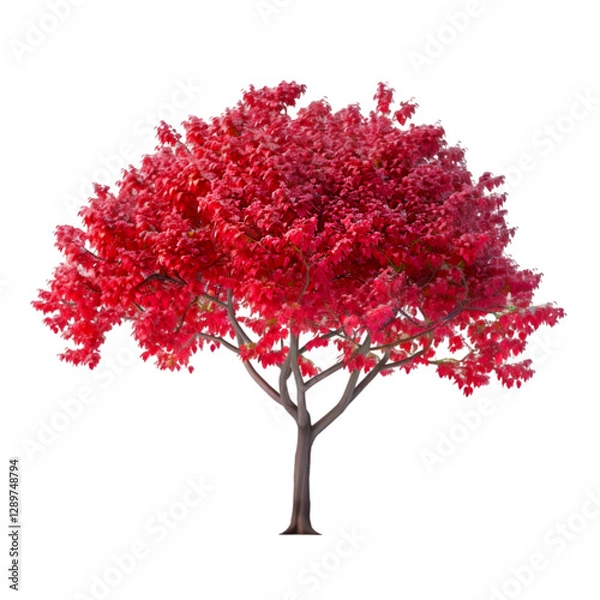 Fototapeta Vibrant Red Tree Autumn Colors Nature Beauty