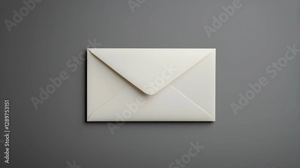 Obraz White Envelope on Gray Background