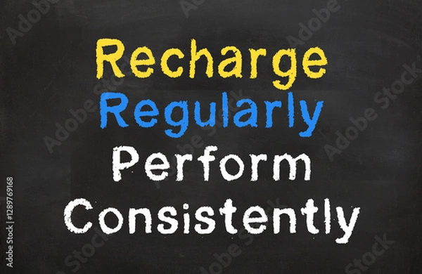 Obraz Recharge Regularly, Perform Consistently