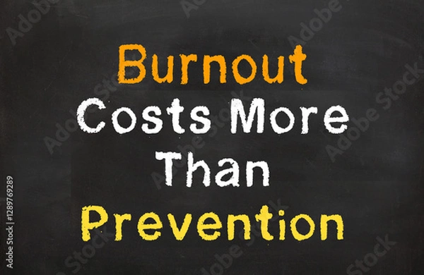 Obraz burnout costs more than prevention