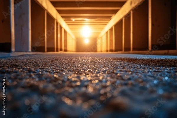 Fototapeta Abstract Crawlspace with Lights