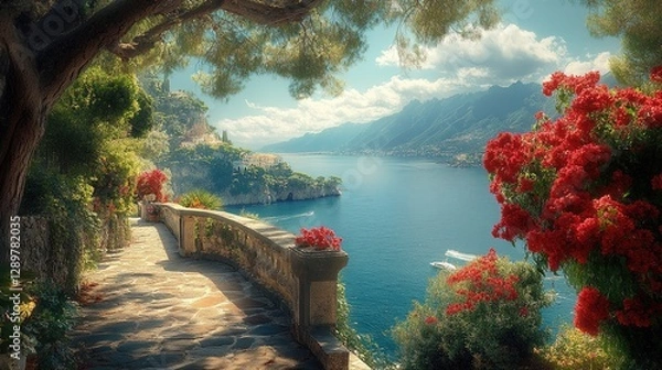 Obraz Elegant Mediterranean Spring Landscape