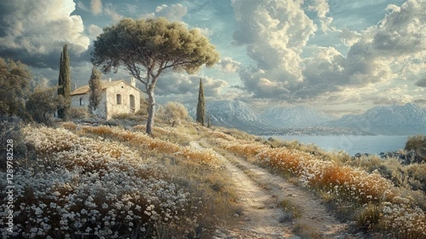 Obraz Elegant Mediterranean Spring Landscape