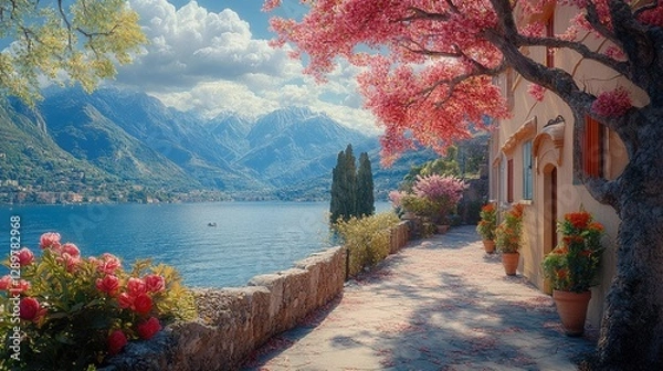 Obraz Elegant Mediterranean Spring Landscape