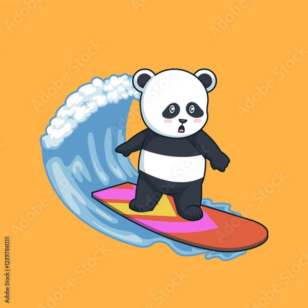 Obraz Surfing Panda