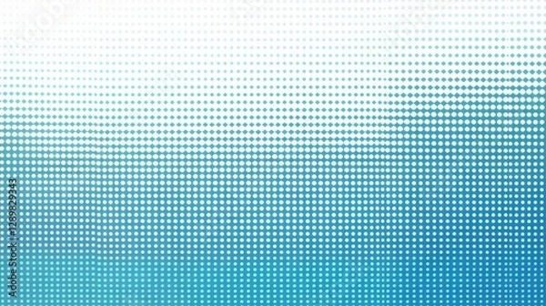 Obraz Abstract teal and white halftone pattern.