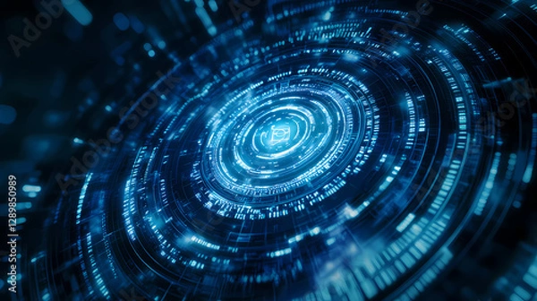 Fototapeta Concentric circles forming spiral pattern