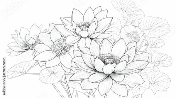 Fototapeta Abstract Black and White Dot Pattern Background Texture