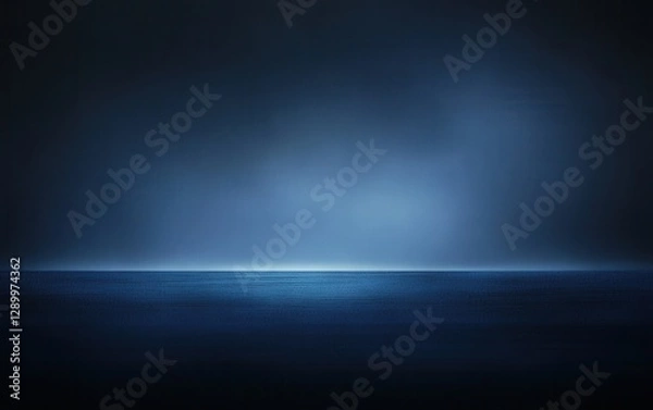 Fototapeta Elegant Navy Blue Product Backdrop Minimalist Gradient Background for Studio Photography and Mockups.