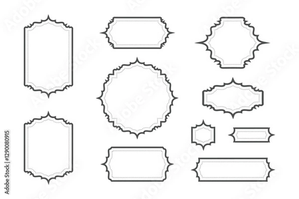 Fototapeta Ornamental frame collection, Empty vintage labels set 