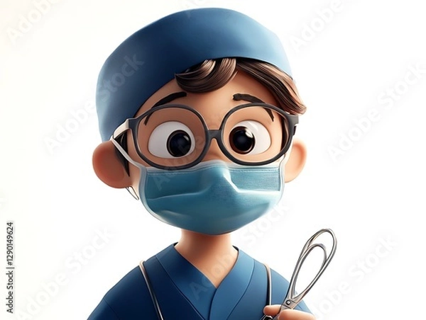 Fototapeta Medical concept animated surgical procedure simulation close-up