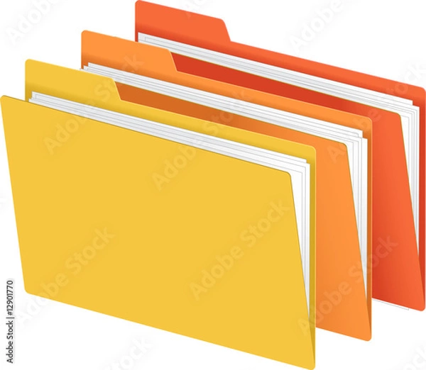 Obraz Bright Yellow Orange Red File Folder