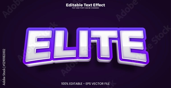 Fototapeta New Elite editable text effect in new modern trend style