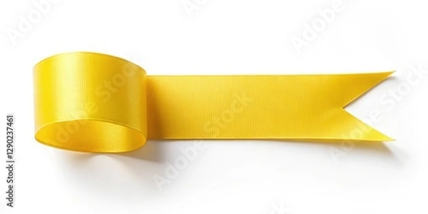 Fototapeta Yellow Plastic Ribbon Banner Strip for Print and Web Design - Flat Design Elements for Creative Projects, Marketing, and Promotional Materials, Ideal for Eye-Catching Graphics