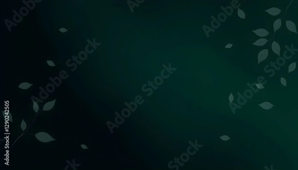 Obraz 나뭇잎실루엣_어두운배경
