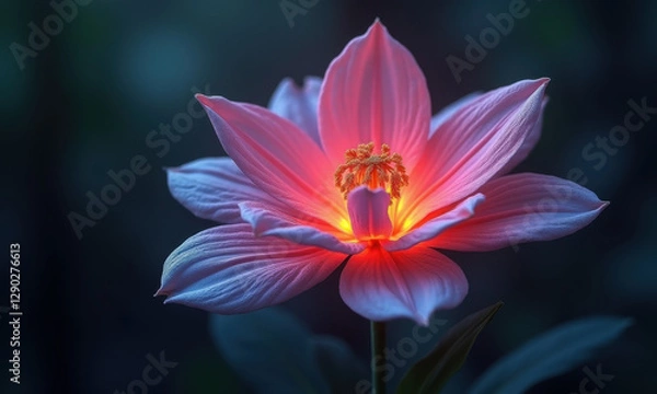 Fototapeta Glowing Pink Flower, Nature Macro Photography - Macro Photography